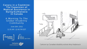 The Expansion of Medical Assistance in Dying in Canada webinar presentation to the United Nations @ Hybrid Meeting (at the Gathering Place and online)